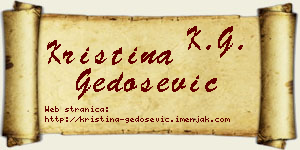 Kristina Gedošević vizit kartica